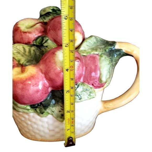 Vintage World Bazar Apple‎ Basketweave Teapot - Picture 6 of 8